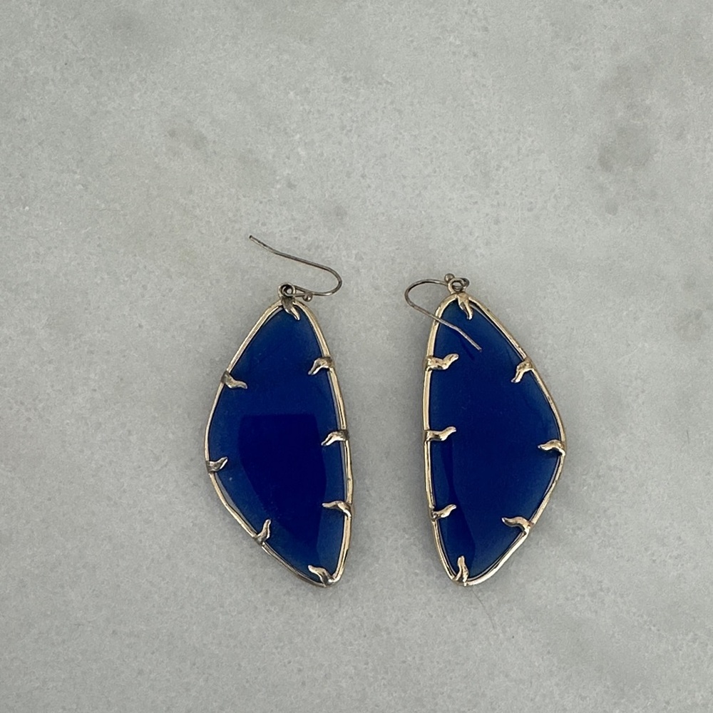 Kendra Scott Elegant Blue Silver Earrings